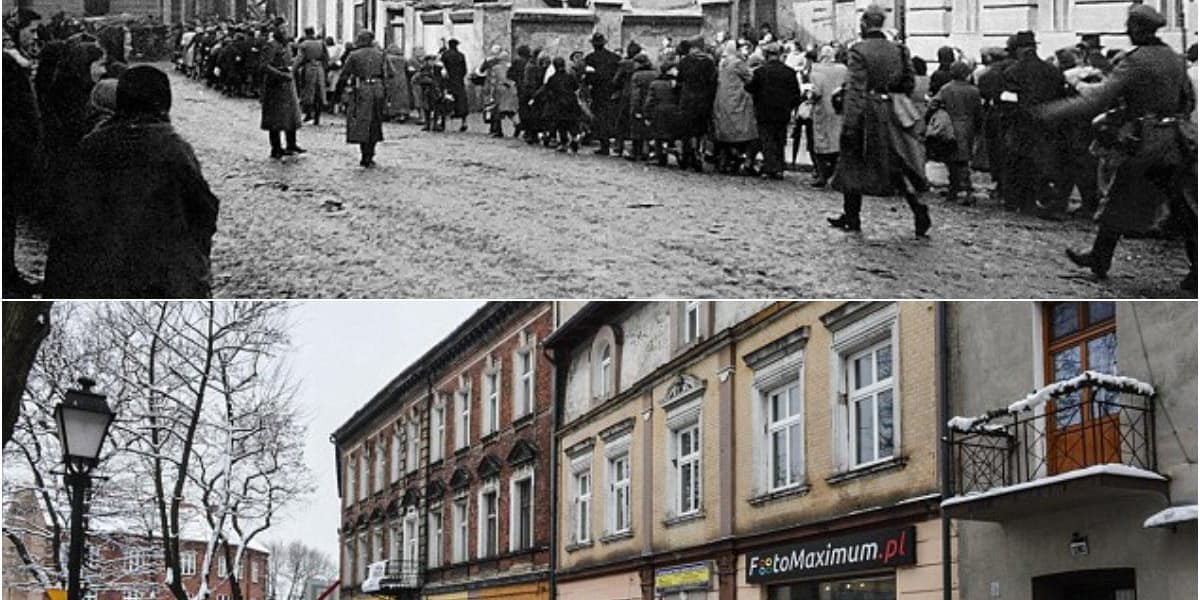 Die Hauptstraße, die zur Höllenstraße wurde: 70 Jahre später erschreckende Bilder der Stadt neben Auschwitz – damals wie heute