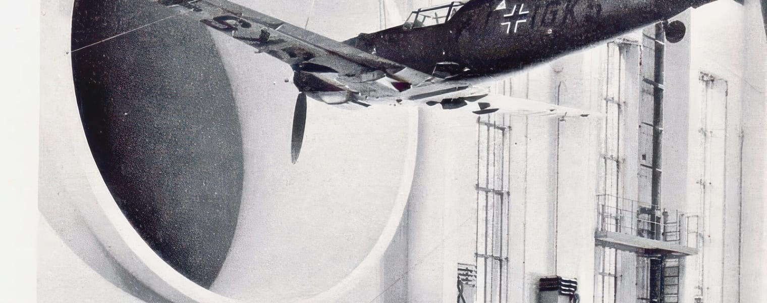 Deutsche testen eine Messerschmitt Bf 109 E3, 1940