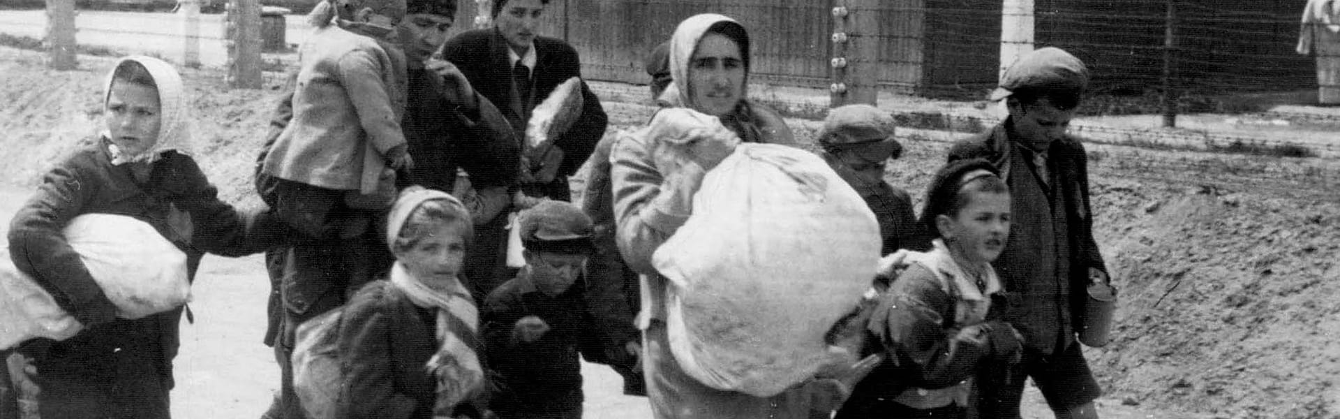 Auschwitz, Mai 1944: Frauen und Kinder auf dem Weg zur Selektion