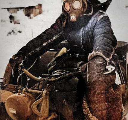 Deutscher Motorradkurier an der Ostfront, 1942