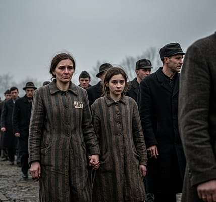 Auschwitz, Mai 1944: Frauen und Kinder auf dem Weg zur Selektion