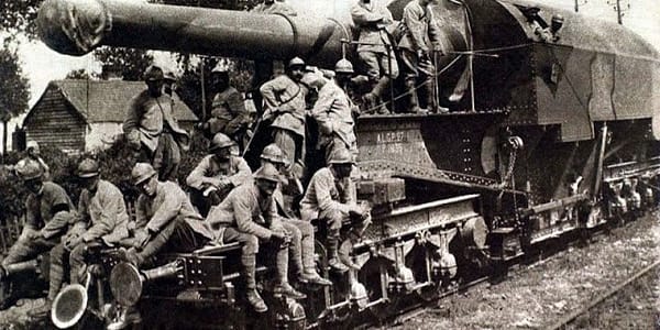 Historische Bilder von Eisenbahngeschützen vom amerikanischen Bürgerkrieg bis zum Zweiten Weltkrieg