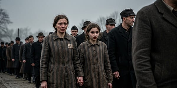 Auschwitz, Mai 1944: Frauen und Kinder auf dem Weg zur Selektion